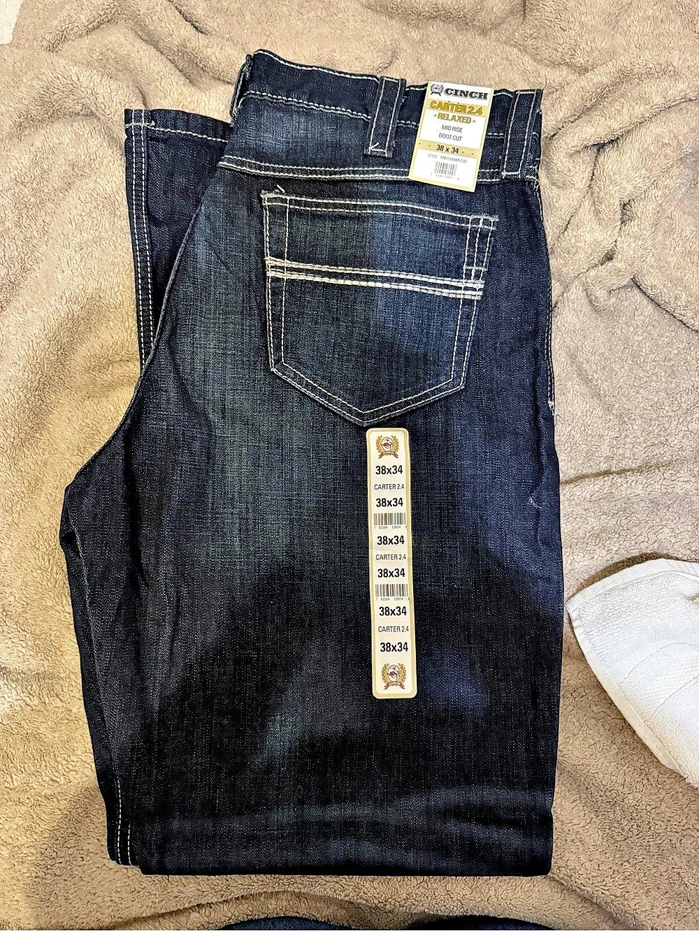 Cinch Carter 2.4 relaxed Men's Slim Jeans Blue Waist 38x34
